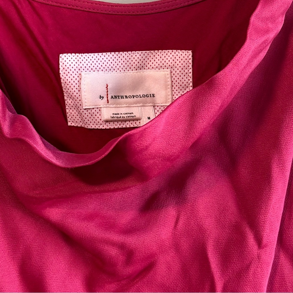 Raspberry Anthropologie Elyse Bias Slip Dress - Picture 7 of 7